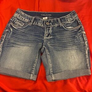 Maurices Distressed Blue Jean Shorts